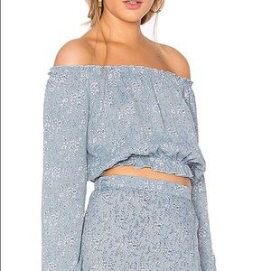 Lisakai off shoulder top in blue